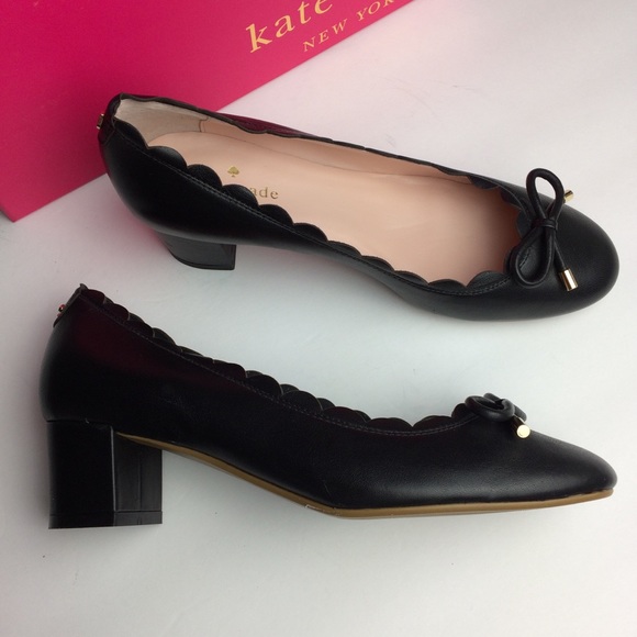 kate spade black suede heels